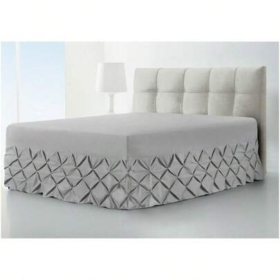 Unique Bed Skirt Valance Sheet, Soft Extra Deep Bed Cover Supplies, Brushed Microfibre Pleated Bedbase Wrap Skirts, Bed Bottom Skirt, All-Season Fit For Bedroom And Living Room Decor Dustproof, Ruffled, Easy Fit, Wrinkle & Fade Resistant, Machine Washable, Soft, Breathable, And Hypoallergenic Bedding Accessory