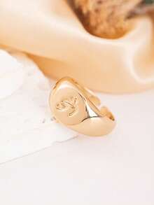 1枚定制儿童阿拉伯字母戒指，精致个性化礼物