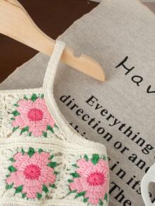 Baby Girls' Floral Patchwork Chiffon Solid Color Sleeveless Jumpsuit, Suitable For Beach Vacation In Summer - Apricot - View 5