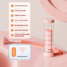 1pc Adjustable Breathing Trainer - Pink/Blue, Portable Home Fitness Equipment, Gym Face Trainer, Breathing Dumbbell, Abdominal Muscle Trainer, Deep Breathing Trainer, Lung Capacity Improvement, Face Lifting & Tightening Device - A - View 9