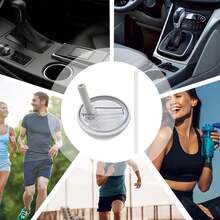 40 Oz Flip Straw Leak Proof Lid, Tumbler Lid Replacement No Spill Proof For Tumbler Cup Lid, Ideal For Sports & Camping, Good For Work Exercise Run And Drink Water - 黑色 - 查看 3