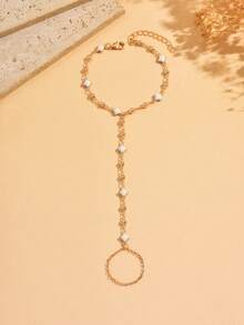 1 chiếc vòng tay dây mảnh mạ vàng thiết kế hình cỏ ba lá thời trang và thanh lịch, phụ kiện trang sức đa năng phù hợp cho đeo hàng ngày, hẹn hò, chụp ảnh, tiệc tùng. - Nhiều màu - Xem 2