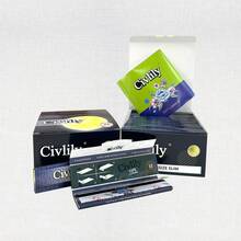 Civlily Galaxy Sun Rice Paper Hand Roll Paper Large Size 24 Books , Boxed Booklet Size: 12.5cm Long * 11.2cm Wide * 5.8cm High, Made Of Natural Wood Pulp Paper, Burns Evenly, High-Quality Ultra-Thin And Breathable, Easy To Carry, Perfect For Parties, New Year Gifts, Valentine's Day Presents, For Parents And Friends. - Camel - View 1