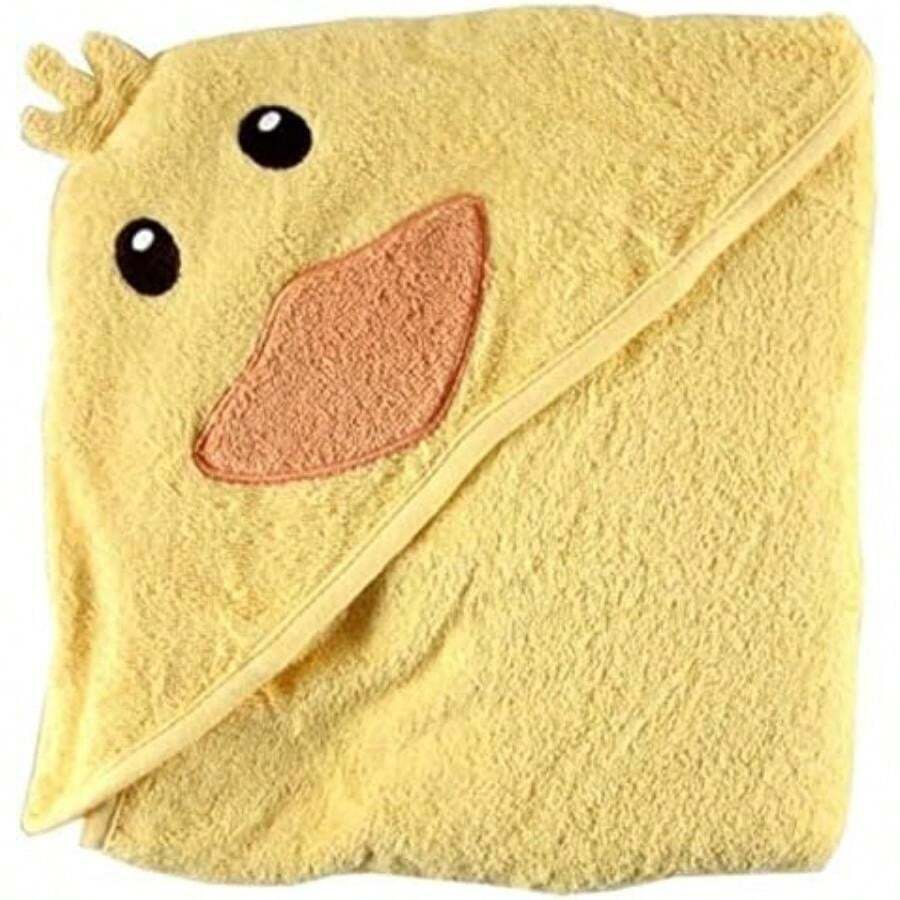 Luvable Friends - Toalla Unisex de algodón con Capucha para bebé, , Talla única(Duck) - Multicolor - Ver 1