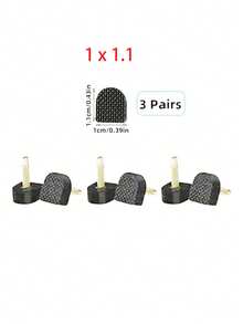 15双，5种不同尺寸的黑色高跟钉跟耐磨皮革防滑高跟鞋配件，适用于黑色鞋子、黑色浅口鞋