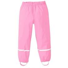 Kids Rain Pants - Waterproof Overpants For Outdoor Play, Easy On/Off With Elastic Waist & Ankle, Boys Girls - 玫紅 - 查看 7