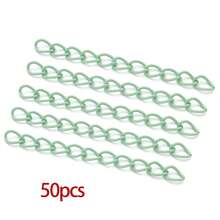 50pcs Colorful Chain Extender For Jewelry Making Spray Paint Iron Tail Extender Chain Necklace Bracelet Extension Chain For Necklace Bracelet Earring Jewelry Making Finding - Multicolor - View 22