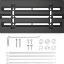 Front License Plate Bracket Kit - Universal 12x6 Inch Frame With Screws And Wrench For Vehicles - Black - View 1