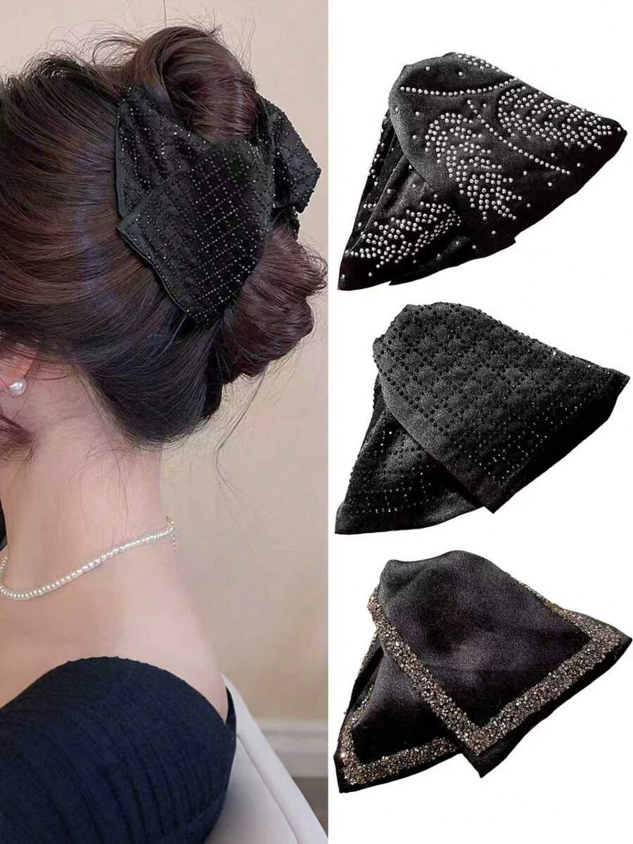 1/2 chiếc kẹp tóc tam giác đính đá kẻ caro thời trang dành cho nữ, kẹp tóc kiểu mới cho kiểu tóc búi, sành điệu và tiện lợi cho tiệc tùng, đi biển, mặc váy, mặc hàng ngày, thích hợp cho hẹn hò, kỳ nghỉ, quà tặng ngày Valentine, quà tốt nghiệp, phụ kiện tóc thanh lịch dành cho nữ
