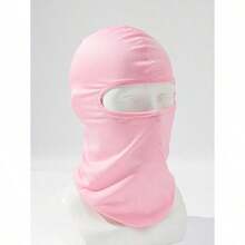 1pc Men Women Solid Color Quick-Dry Lightweight Elastic Beret Hat Suitable For Daily Outings And Workouts Ski Mask - 粉色 - 查看 1