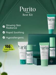 Purito SEOUL BEST KIT 105ml/3.52 Fl.Oz 多步驟保養套組，舒緩鎮靜、保濕穩定，天然植物萃取，溫和低刺激配方，適合所有膚質，K-Beauty 韓系美妝，OliveYoung，禮品 - BEST KIT - 查看 2