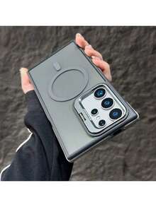 A Magnetic  Case With Anti-Slip Edge Strips And A Stand, Compatible With  17pro Max, Case 16 Promax, Case15, 14, 13, 12, 11 Plus Pro Max, And 17Air Series. It Adopts A Durable Double Protection Design, Featuring Anti-Slip, Shock Absorption, A Stand, And Wireless Charging Functions. It Is A Phone Case Suitable As A Gift For Halloween, Christmas, Or Other Festivals. - Xám - Xem 35