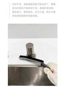 Kitchen Corner Gap Cleaning Brush, Thickened Hard Bristles, Durable Long Strip Cleaning Brush For Doors, Windows, And Bathrooms - 黑色3pcs - 查看 2