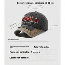 2026Gorras béisbol nuevas de primavera y otoño, estilo americano vintage, versátiles con bordado y diseño de piezas unidas, para actividades deportivas al aire libre - Caqui - Ver 2