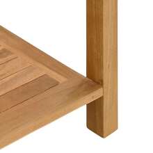 vidaXL Consola de mesa castanho 110 x 40 x 45 cm Bois de teck maciço - Castanho - Ver 9