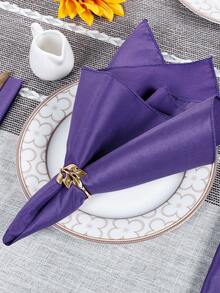 6/10/12/24/50 chiếc Khăn ăn vải màu tím, số lượng lớn 14*14/17*17/20*20 inch, có thể giặt được, 100% vải polyester, viền may chắc chắn, lý tưởng cho khách sạn, nhà hàng, tiệc tùng, đám cưới. - Màu tím - Xem 4