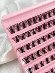 Hinarin 120 PCS D Curl Clusters Manga DIY Eyelash Extension Fluffy Soft Individual Cluster Lash Thick Cluster Lash Natural False Eyelashes - D - View 5