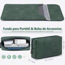 15-16 Pulgadas Funda Protectora para Portátiles para 2019-2024 MacBook Pro 16 M3 M2 M1 Pro/MAX A2991 A2780, MacBook Pro 15 2012-2015, con una Bolsa Pequeña, Verde Medianoche,39825713 - Oro rosa - Ver 6