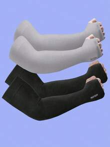 1/3 双带拇指孔防晒降温袖套 - 适用于园艺、户外运动、锻炼和其他防晒活动 - 彩色 - 查看 6