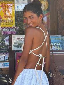 Women's Minimalist Elegant Knit Top, Casual Chic Style, Spring/Summer - White - View 2