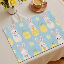Bộ 100/2/4/6/8/300 tấm lót bàn ăn cao cấp, với thiết kế họa tiết thỏ Phục Sinh tối giản hiện đại. Kích thước: 30*45 cm, nhiều mẫu mã để lựa chọn, phù hợp cho bữa ăn Phục Sinh và trang trí nhà cửa. - Nhiều màu - Xem 11