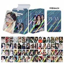 124张激光TWICE小分队MISAMO照片卡、全息照片卡、Lomo卡、贴纸套装、双面卡、盒装收藏卡、书签、主题Lomo卡和贴纸，必备粉丝周边 - 黑色 - 查看 12