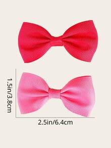 10 piezas Clips de pelo con moños para el Día de San Valentín para niñas, Clips de cocodrilo rosa rojo, Horquillas de tela de unicolor, Accesorios de pelo lindos para regalos de cumpleaños de niñas, Primavera Verano Diario - Multicolor - Ver 5