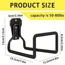 Metal Garden Hose Holder - Heavy Duty Hose Hanger Wall Mounted Water Hose Holder - Default - View 9