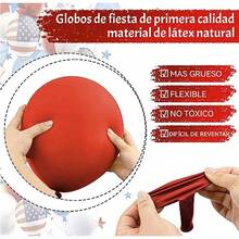 obos Rojos Kit de Arco de Guirnalda de obos 84 Piezas 18 12 10 5 pulgadas Juego de obos de Fiesta para Boda Fiesta de Cumpleaños Baby Showers Decoración de Fiesta de Aniversario - Rojo - Ver 3