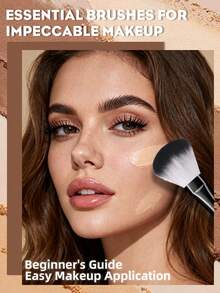 15PCS Makeup Tools Set Including:13PCS Makeup Brush Set+2PCS Triangle Powder Puffs