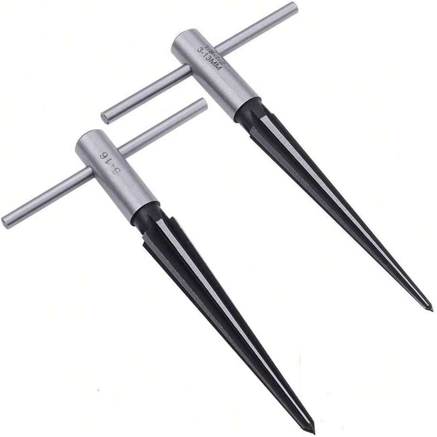 Tapered Reamer For Woodworking 3-13mm - Hexagonal Handle, For Chamfering, Deburring, And Drilling On Wood - Black - View 1