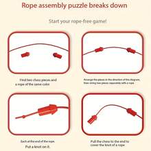 The Rope Fighting Tabletop Toy - Blue Plate Untie Rope Game Toy (Rope Color Random) - View 6