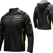 Ropa impermeable y resistente a la nieve, traje de lluvia para motocicleta para hombres y mujeres, chaquetas y pantalones reflectantes, impermeable, transpirable, ligero - xl+negro1 - Ver 9