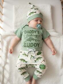 Baby Boys T-Shirt Co-Ords - Green - View 5