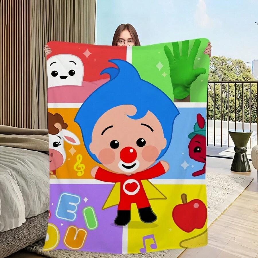 P Plim Cute Blanket Comfortable Skin Friendly Soft Sofa Living Room Bed Bedroom Blanket Suitable For Travel And Gifts1 - 白色 - 查看 1