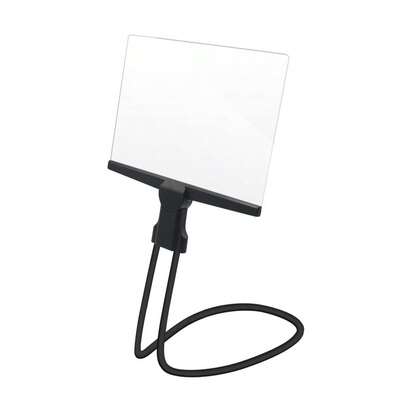 Lupă hands-free 3 în 1, neagră, mărire 5X pentru vizualizarea textului mic, poate fi purtată în jurul gâtului, așezată pe birou sau în mână