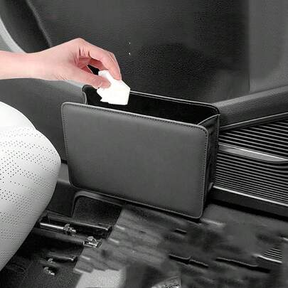 Foldable Hanging Car Trash Can & Storage Organizer Bag - Suitable For Car Door, Seat Back, Interior Accessories And Vehicle Storage