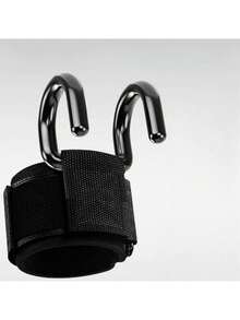 1 Pair Lifting Hooks With Wrist Wraps, Gym Grip Handle, Strength Training Straps, Pull Up Bar Hooks, Weightlifting Gloves, Anti-Slip, Premium - Multicolor - View 2