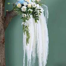 3 bông/1 bó hoa giả màu be, hoa amaranth giả màu trắng trang trí tường, hoa amaranth giả màu trắng thân dài mềm mại trang trí treo, thích hợp cho tường hoa cưới, cổng hoa, tiệc lễ hội, lễ kỷ niệm, khách sạn, nhà cửa, trang trí sân vườn, trang trí bình hoa để bàn lễ hội mùa thu. - Màu trắng sữa - Xem 5