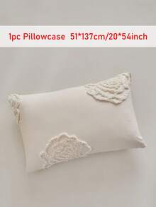 半件装波西米亚风枕套，乡村风卡其色花朵簇绒纹理枕套，适用于卧室、沙发、长椅等，柔软透气，可机洗，四季皆宜，不含枕芯 - 卡其色 - 查看 13