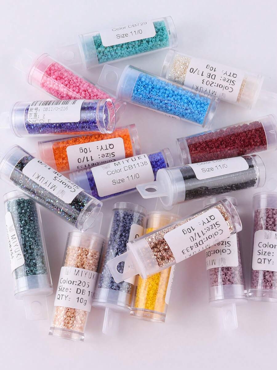 日本产 1.6mm 11/0 Delica 玻璃珠 10g 多色 DB 11/0 工艺品 DIY 珠子，适用于珠宝制作