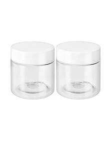 2pcs Transparent Moisturizing Repair Cream, Cleansing Face Mask Plastic Bottles With Lids, Pigment Dispensing Bottles, Dried Flower Storage Bottles - White - View 7