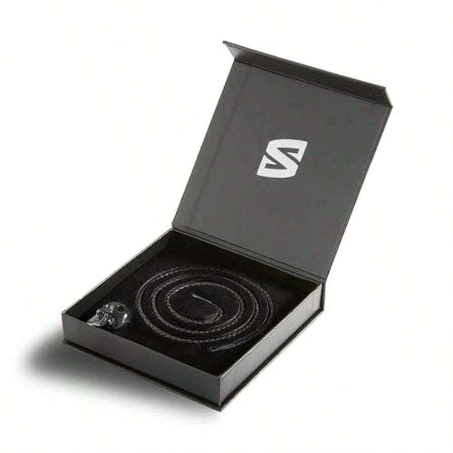 Collar cuero hombre con colgante diferentes colores largos joyero idea regalo hombre - Cráneo - Ver 1