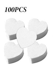 200/100片装指甲清洁湿巾 - 专业无绒指甲油卸除棉片，UV凝胶清洁纸巾，无香型美甲准备和完成清洁工具，浪漫情人节礼物 - 白色 - 查看 12