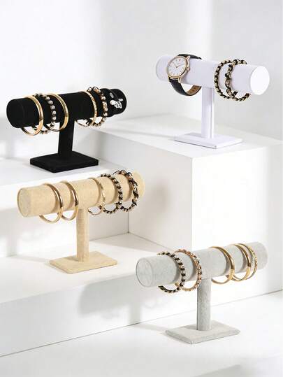 Jewelry Stand, Bracelet Display Rack, Velvet Watch Stand, Jewelry Storage Rack, Necklace Bracelet Pendant Organizer, Fashionable Women Desk Decor Storage Rack, Home Decor, Back To School Gift, Valentine's Day Gift