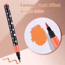 1pc Double-Headed Glitter Marker Pen - Writing Tool - Educational Tool - Stitch Travel Classroom Fidget - Mini Stuff Bath - Birthday Gift - Holiday Gift - Perfect Gift - Present - Games - Multicolor - View 4