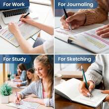 Blank Journal Notebook For Women &Amp; Men, Hardcover Leather Journal For Writing, Sketch Book, A5 Plain Paper Notebook For Drawing &Amp; Sketching, , Perfect For Office School Home Supplies, Watercolor Petal - ColorR - 查看 7