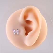 F136 Titanium Alloy Skin Implant Nail, Copper Inlaid Zirconia Butterfly Buried Nail, Cross-Border Piercing Jewelry, Buried Bone Nail - Multicolor - View 7