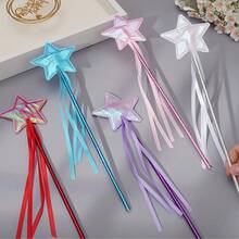 Fairy Princess Magic Star Wand With Ribbons - Plastic, General Party And Ceremony Prop, Non-Electrical Cosplay Accessory, Multipurpose Decorative Stick For Events - 1 Piece/Set - Multicolor - View 12