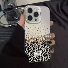 Shockproof Leopard Print Cheetah, Leopard Print Laser Protective Phone Case, Compatible With IPhone 17/16/15/14/13/12/11/7/8/Se/Plus/Pro Max/X/Xs/Xsmax/Xr/13/12mini, Galaxy S22/23/24/S25/A04/05/06/A07/A17/A14/A15/A16/A24/A25/A34, Note 7/8/9/10/11/12/13/14, 9/10/12/13C/14C/A5, MOTO, Honor X, C53 C55 Combining Fashion And Creativity, Elegant Phone Case, Providing Full Protection And Stylish, Unisex, International Version, Birthday Gift Party - White - View 1